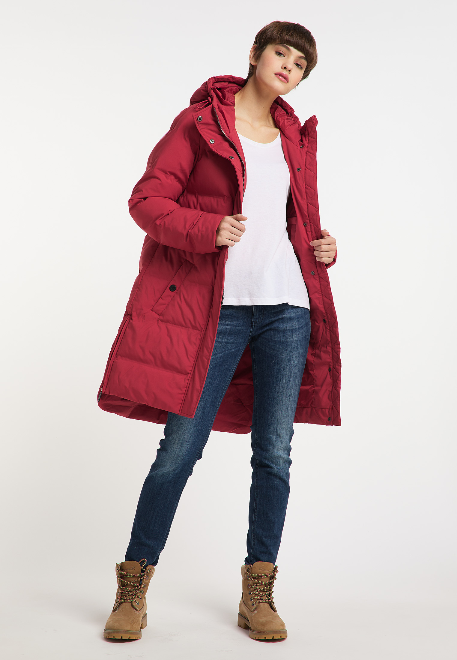 pskFK Abbigliamento ICEBOUND Cappotto invernale in Rosso Rubino 
