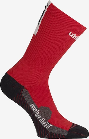UHLSPORT Athletic Socks in Red: front