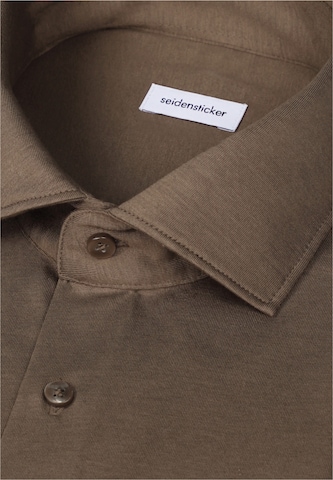 Coupe slim Chemise business SEIDENSTICKER en marron