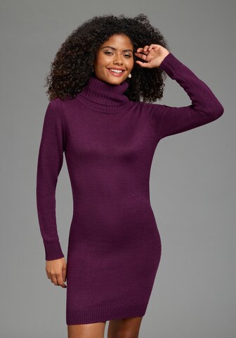 KangaROOS Knitted dress in Purple