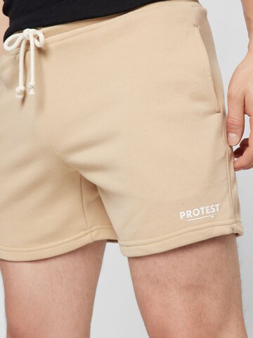 PROTEST Regular Workout Pants in Beige