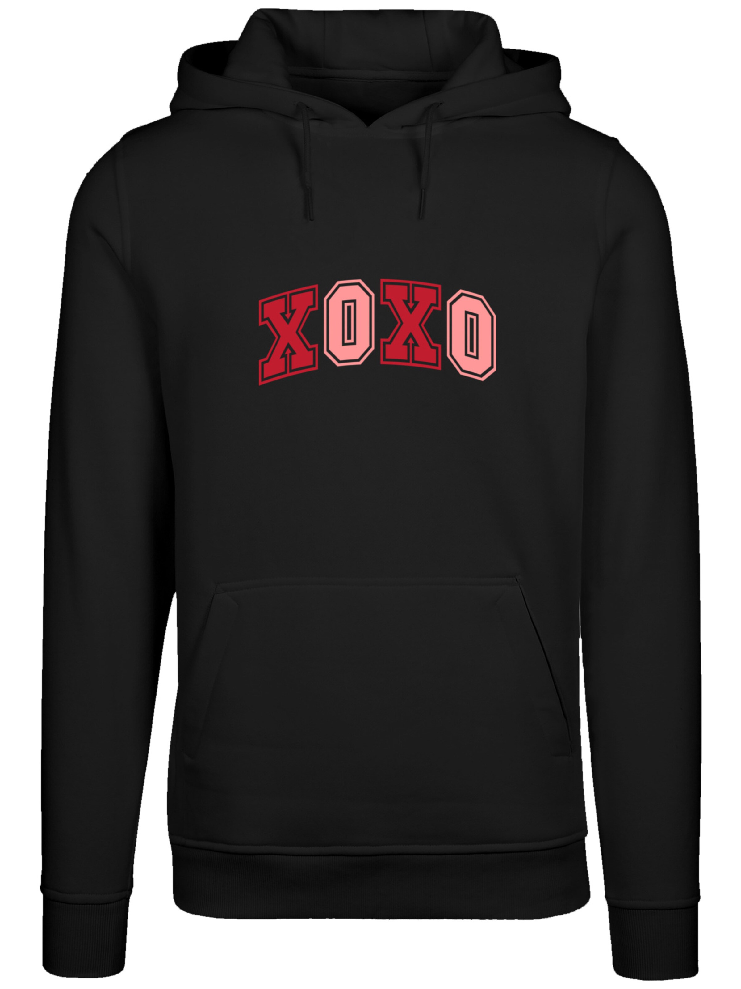 F4NT4STIC Sweatshirt 'Xoxo Valentinstag' in Black: front