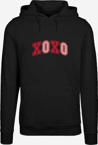 F4NT4STIC Sweatshirt 'Xoxo Valentinstag' in Black: front