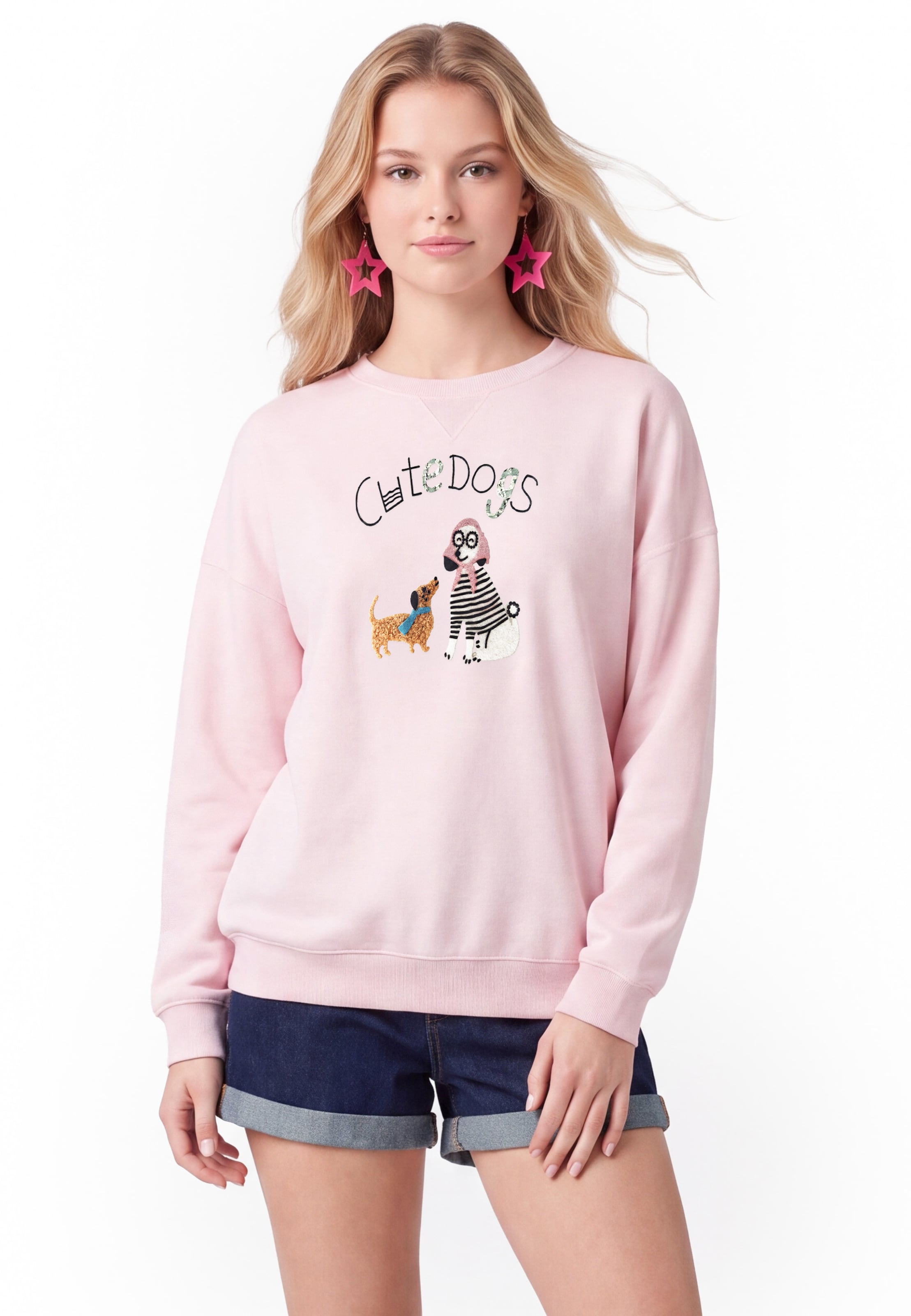 MYMO Sweatshirt in Roze: voorkant