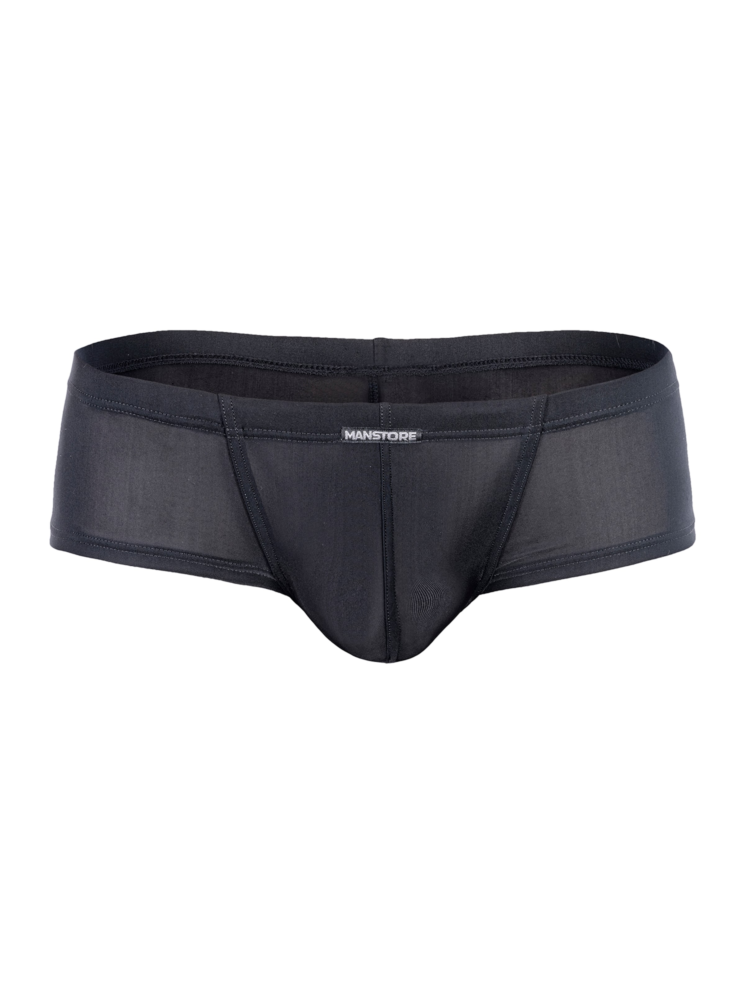 Manstore Panty ' M101 Cheeky Brief ' in Black: front