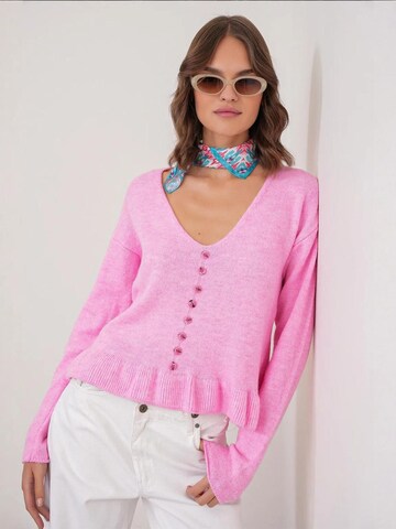 MixRay Pullover 'Pullover'‌‌‌‌ in Pink: Vorderseite