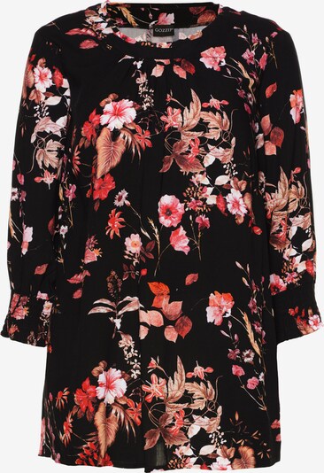 GOZZIP Bluse 'Nadja' in rot / schwarz / weiß, Produktansicht