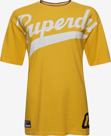 Superdry Shirt 'Strikeout' in Yellow: front