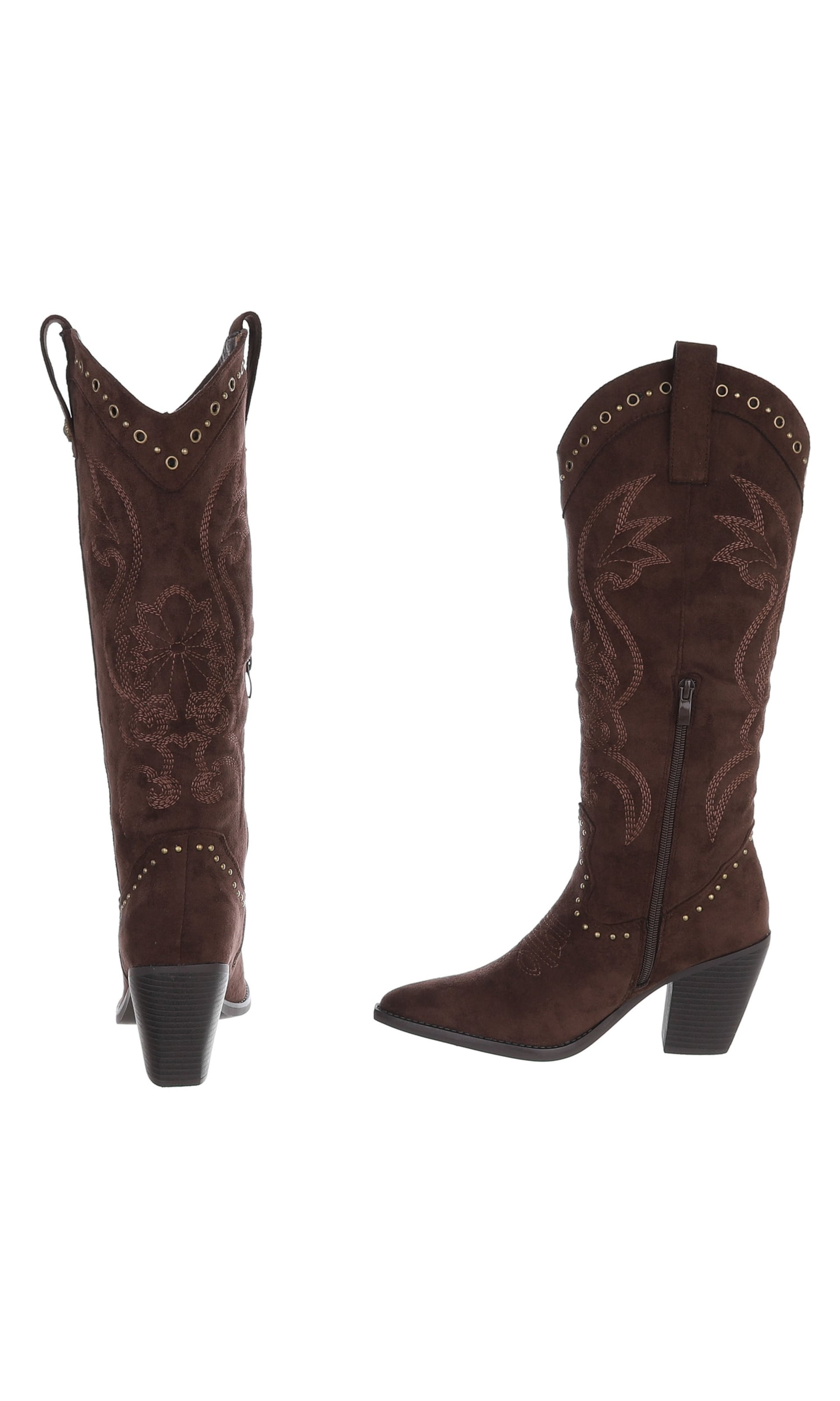 Ital-Design Cowboystiefel in Braun