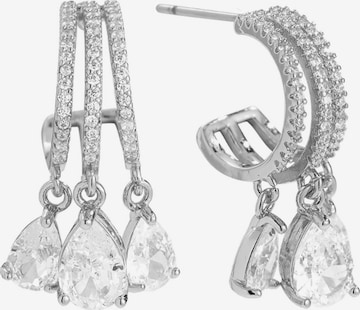 Cala Rose Earrings in Silver: front