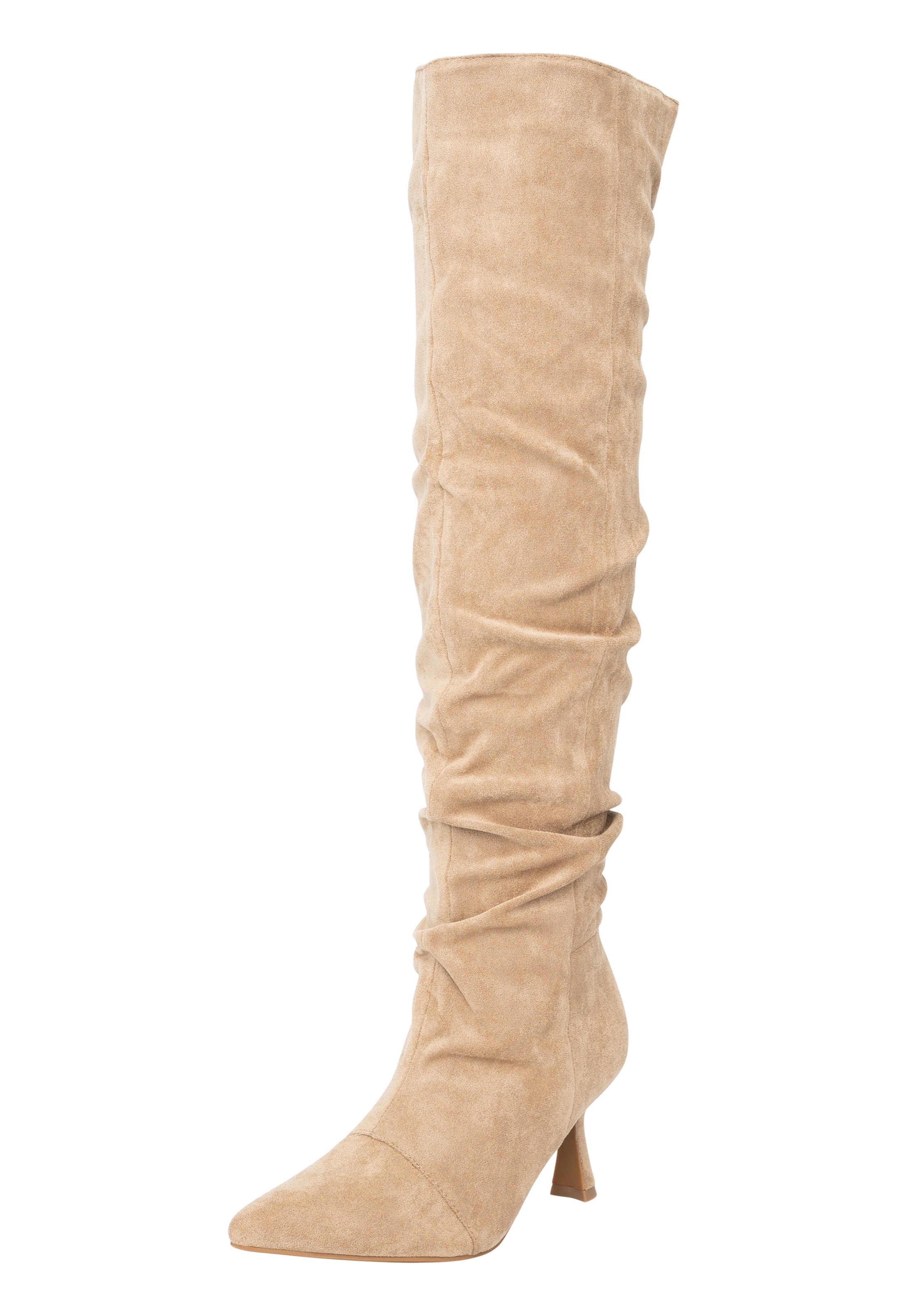 Salinyang Overknees in Beige: front