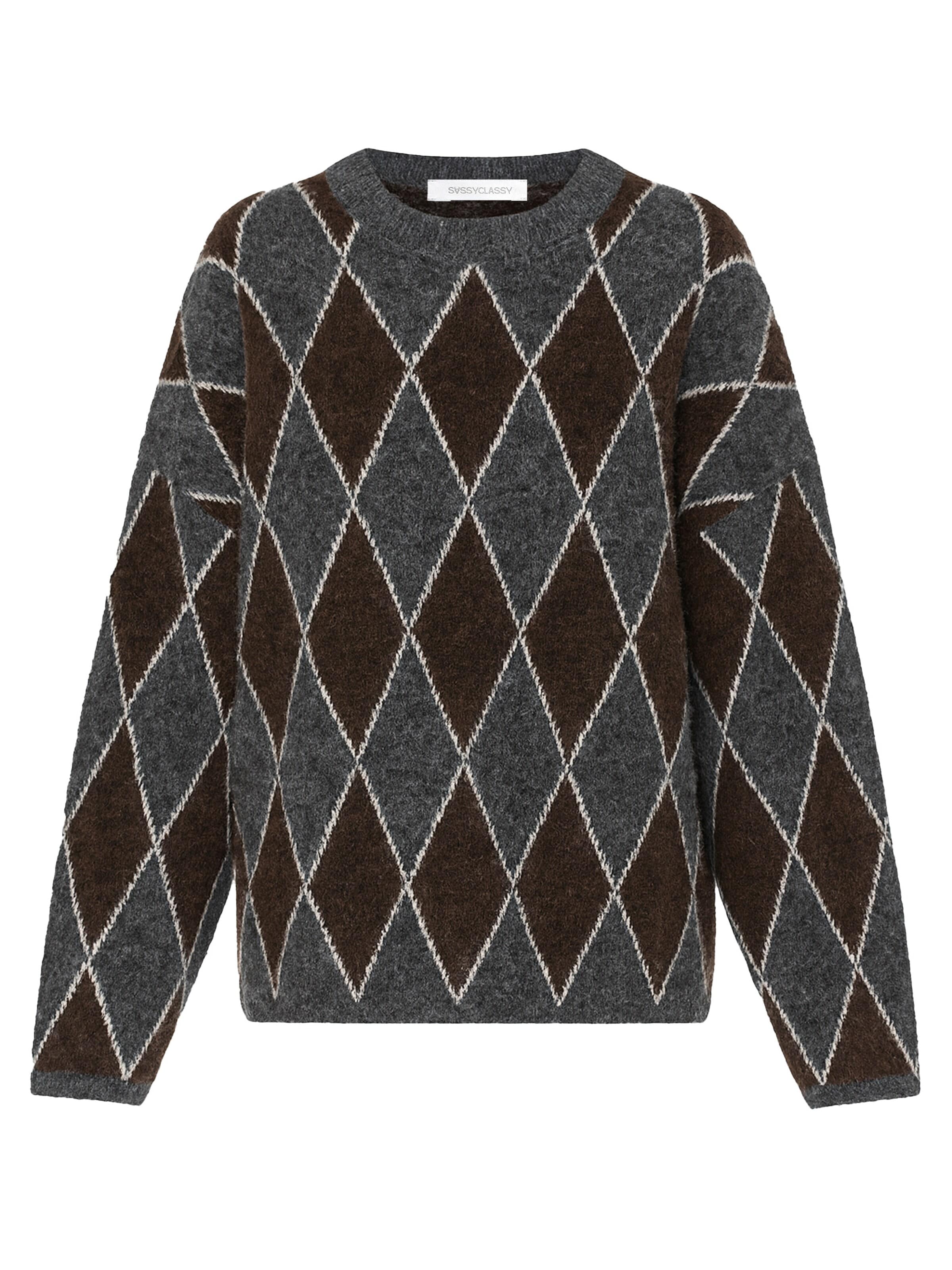 SASSYCLASSY Oversizepullover‌‌ in Grau: Vorderseite