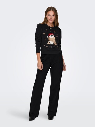 ONLY Sweatshirt 'Yda Christmas' in Black