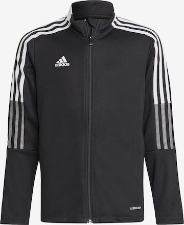 ADIDAS PERFORMANCE Skinny Sportjas 'Tiro 21' in Zwart: voorkant