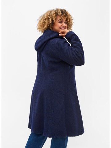 Zizzi Winter Coat 'MCHARLENE' in Blue