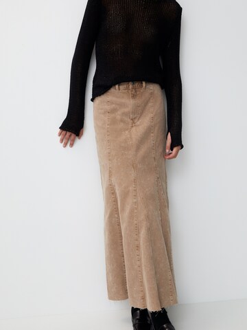 Pull&Bear Skirt in Beige: front