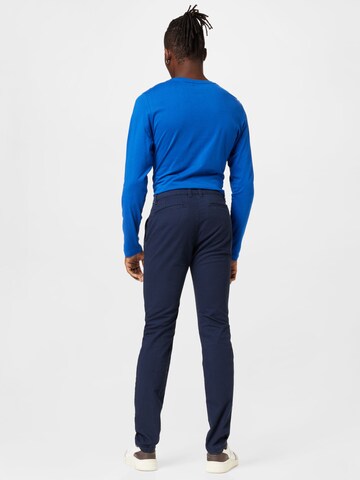 Coupe slim Pantalon chino TOM TAILOR en bleu