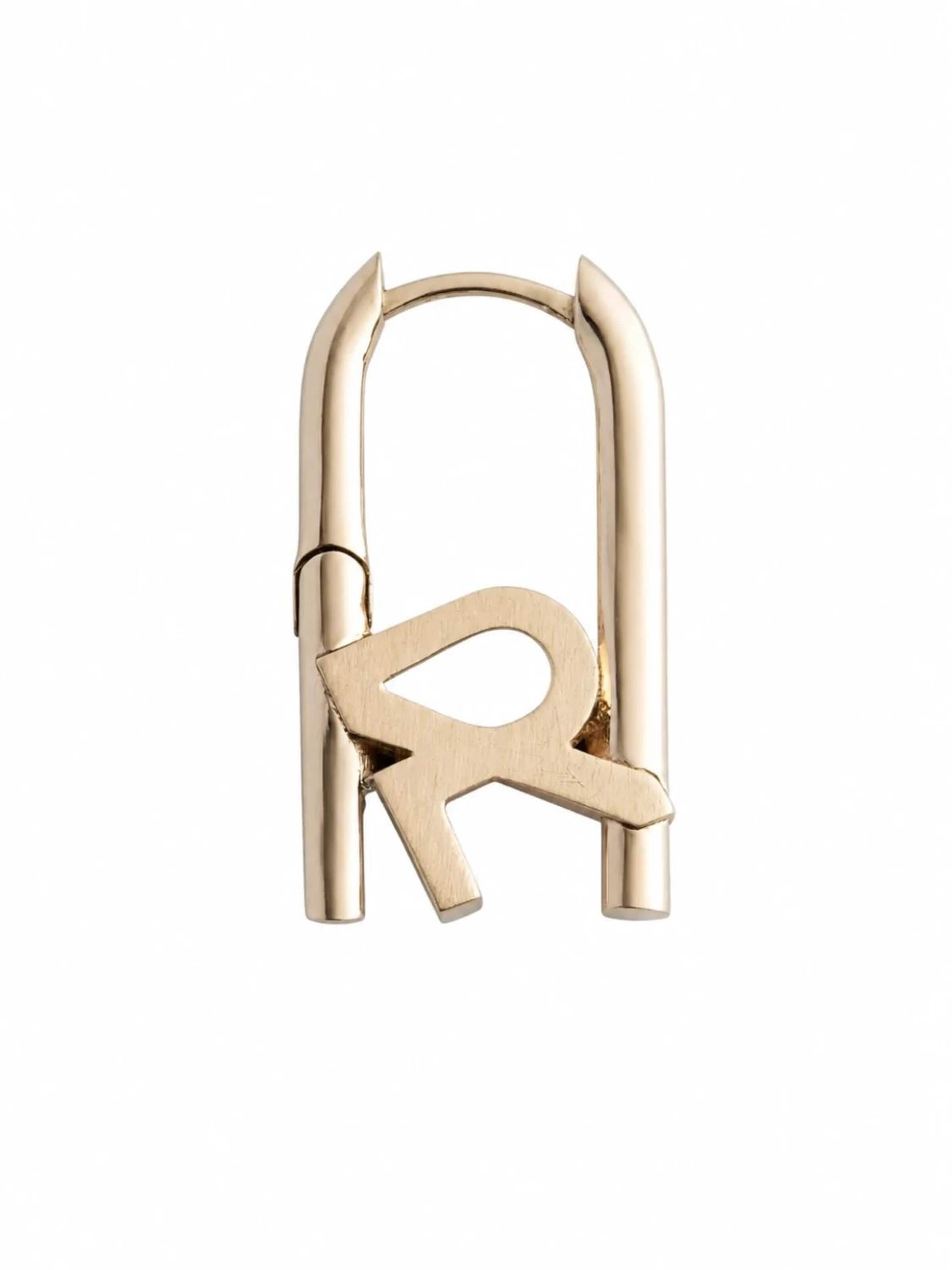 REYTEL - Pendientes 'REYTEL' en amarillo: frente