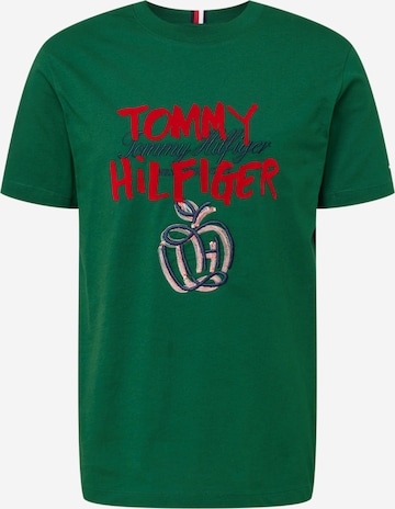 T-Shirt 'POP' TOMMY HILFIGER en vert : devant