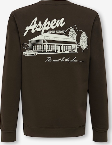 Only & Sons Junior Sweatshirt 'OSJCONNOR SNOW' in Braun: Vorderseite