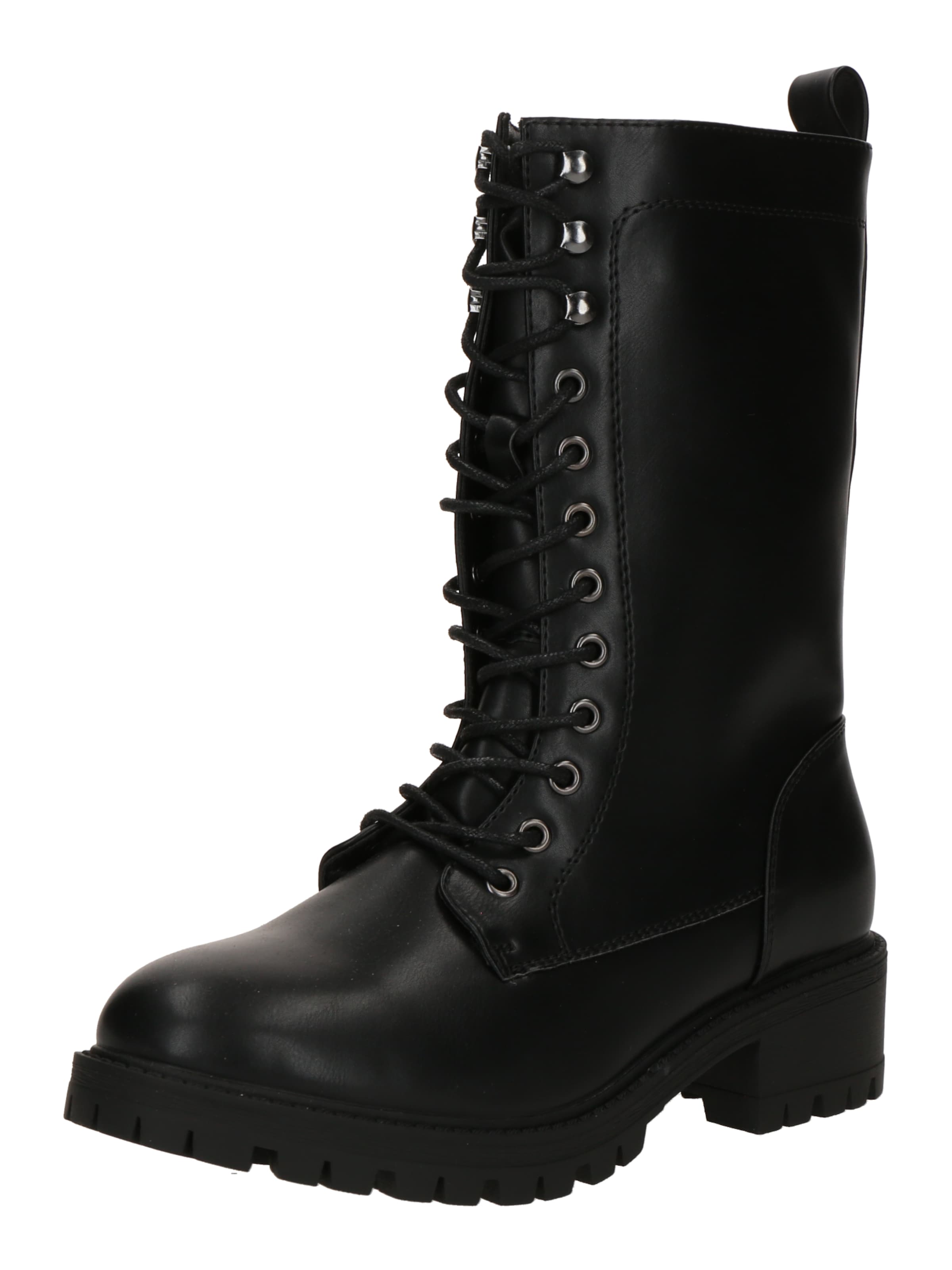 ABOUT YOU Stövel med snörning 'Linda' i svart: framsida