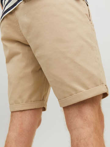 JACK & JONES regular Lærredsbukser 'JPSTDave' i beige