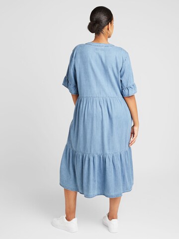 ONLY Carmakoma Shirt Dress 'AREENA' in Blue