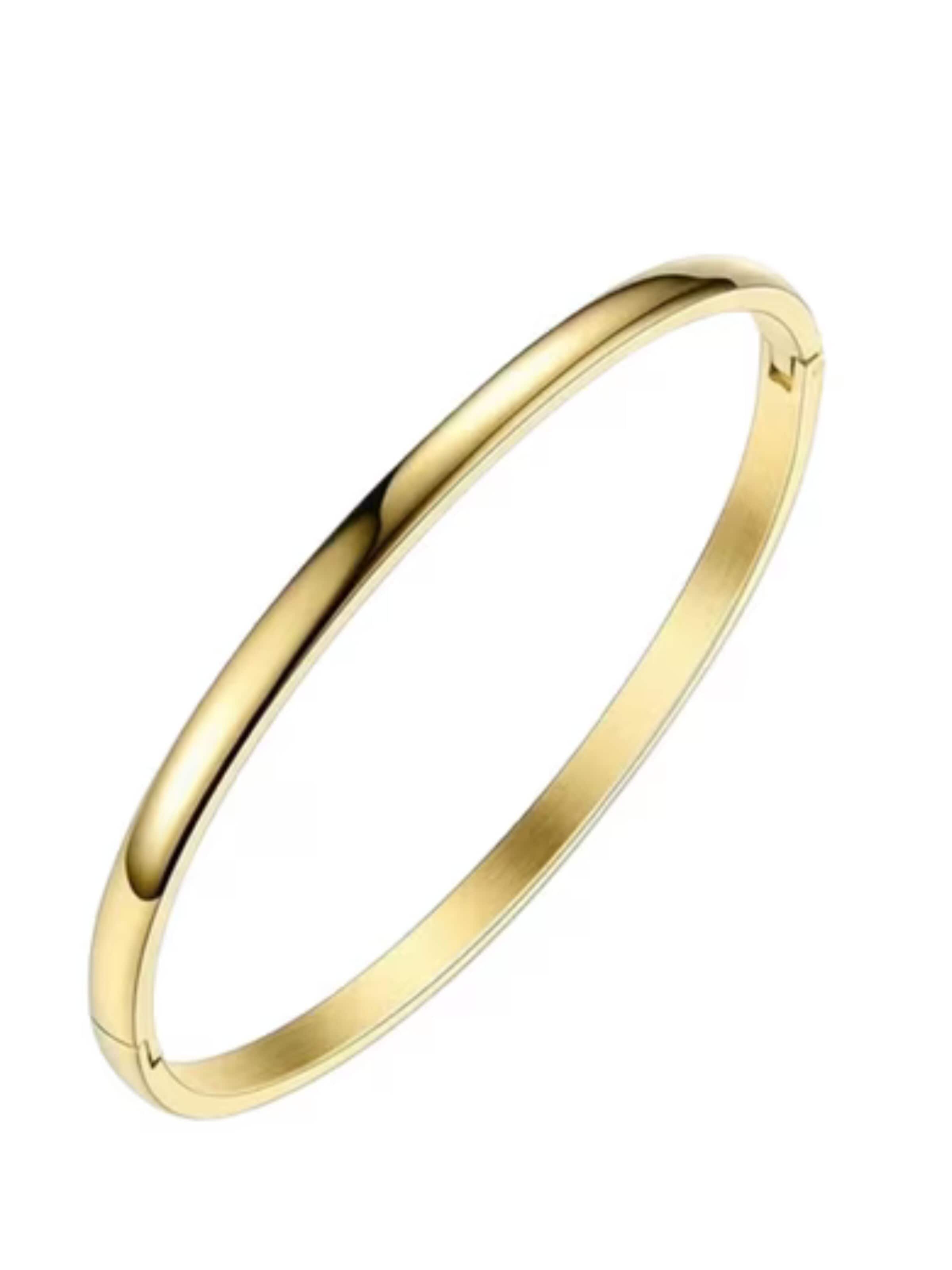 ROUGEMONT Jewellery Bracelet 'Klassischer Damen Armreif 18cm -Hypoallergen -Wasserfest' in Gold: front