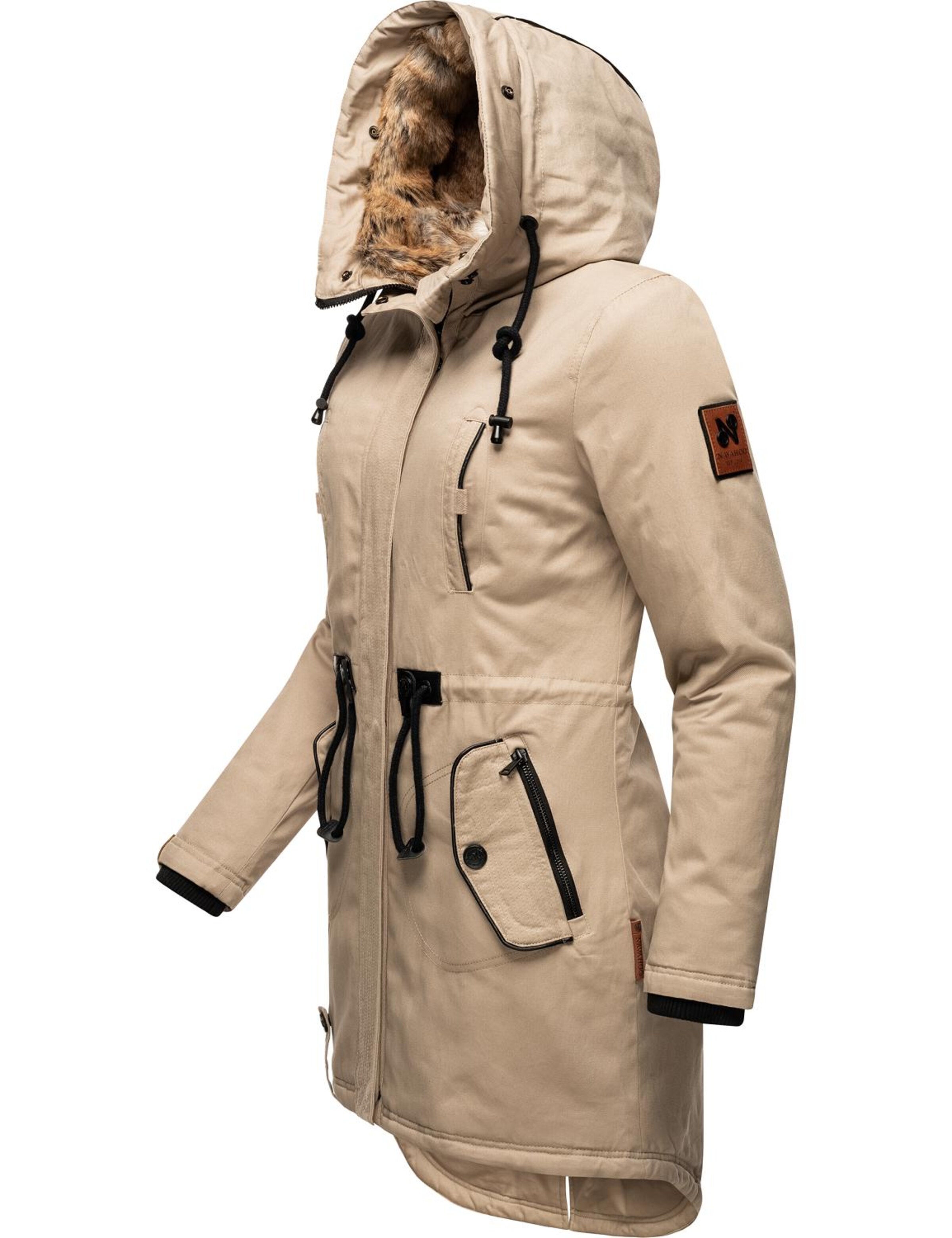 NAVAHOO Winter parka 'Bombii' in Brown