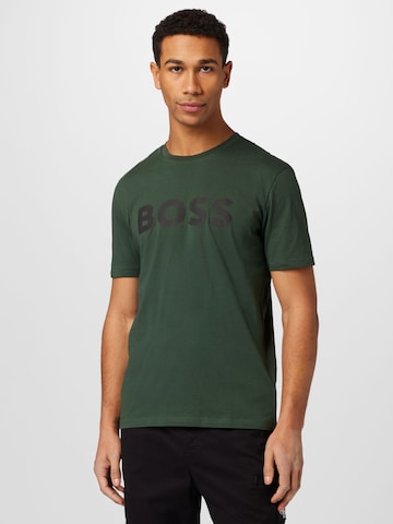 Maglietta 'Thinking 1' di BOSS Orange in verde: frontale