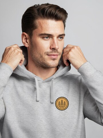 Neverless Sweatshirt 'Bäume Badge 1'‌‌‌‌‌‌ in Grau
