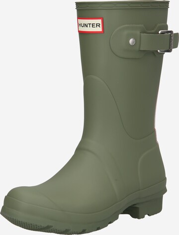 HUNTER Rubber Boots in Green: front