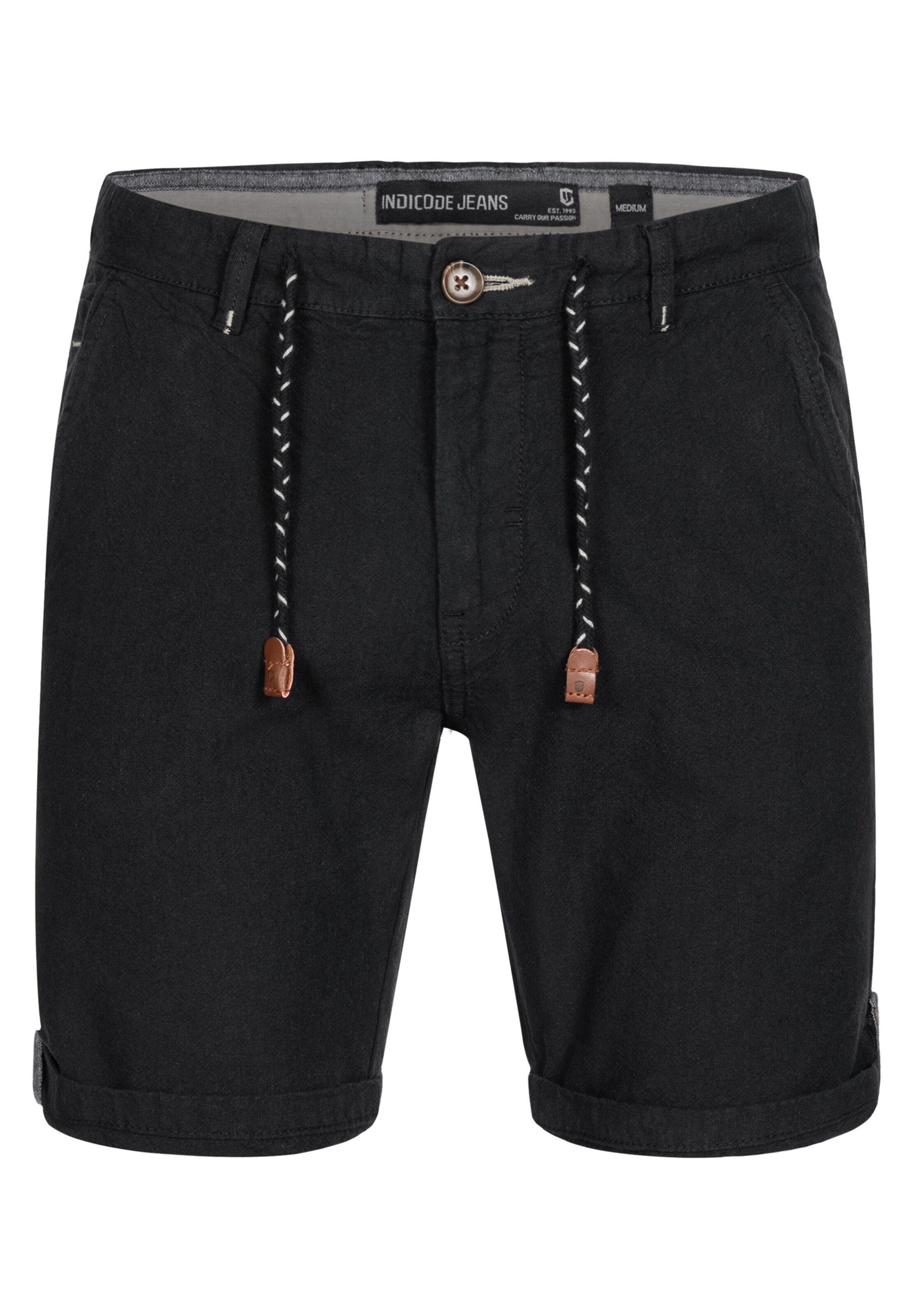INDICODE JEANS Chino in Zwart: voorkant