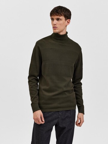 SELECTED HOMME Sweater 'Maine' in Green: front