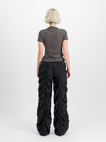 Wide Leg Pantalon ALPHA INDUSTRIES en noir