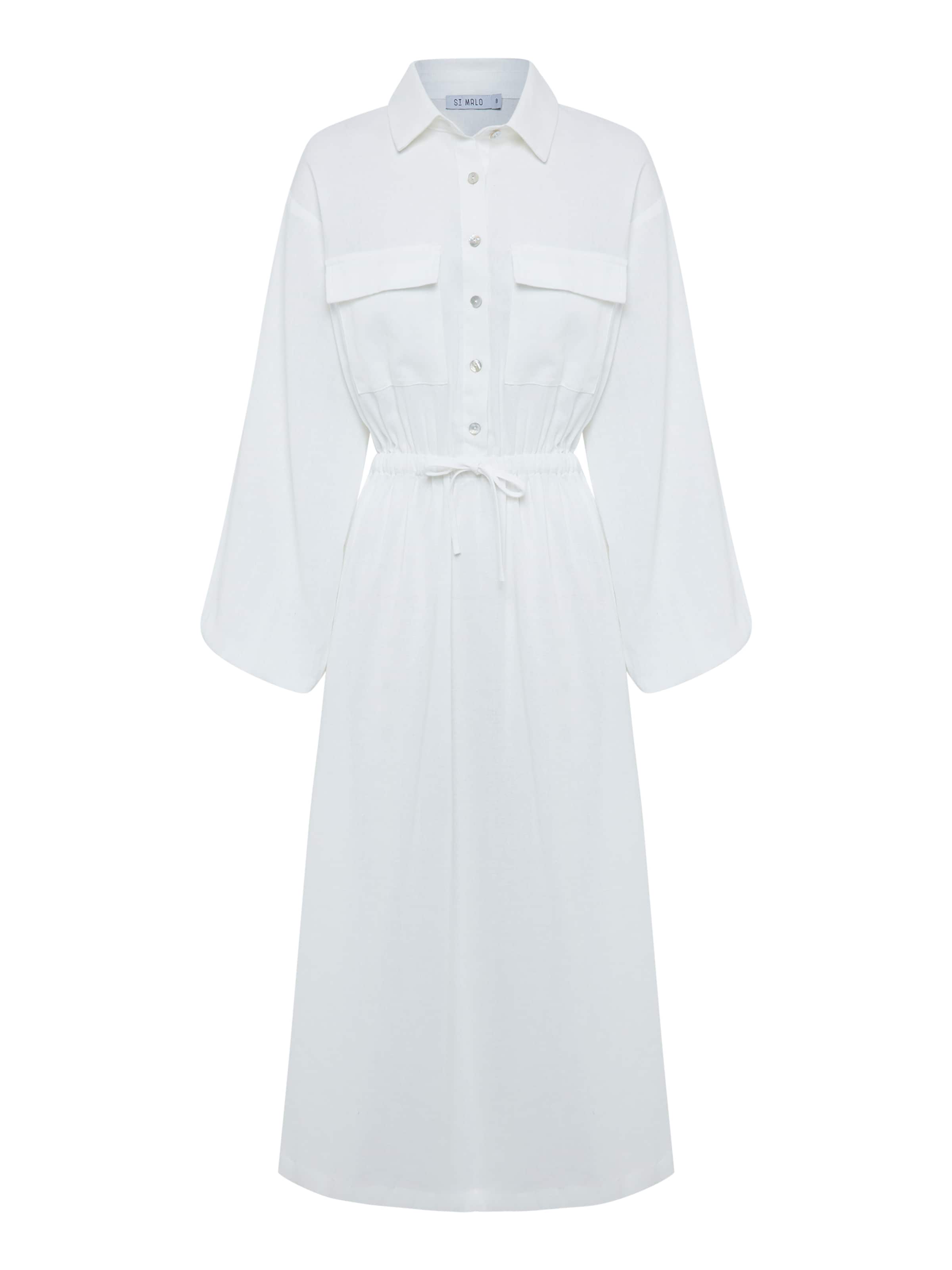 St MRLO Šaty 'REISE MIDI DRESS' – bílá: přední strana