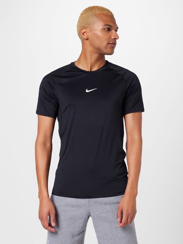 T-Shirt fonctionnel NIKE en noir : devant