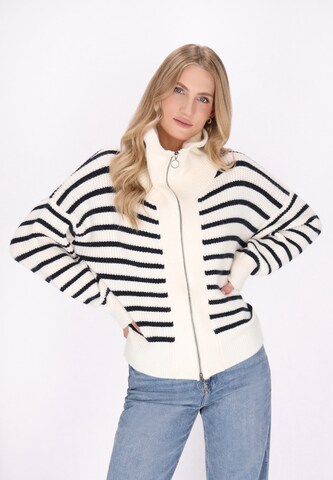 Cardigan DreiMaster Maritim en blanc : devant