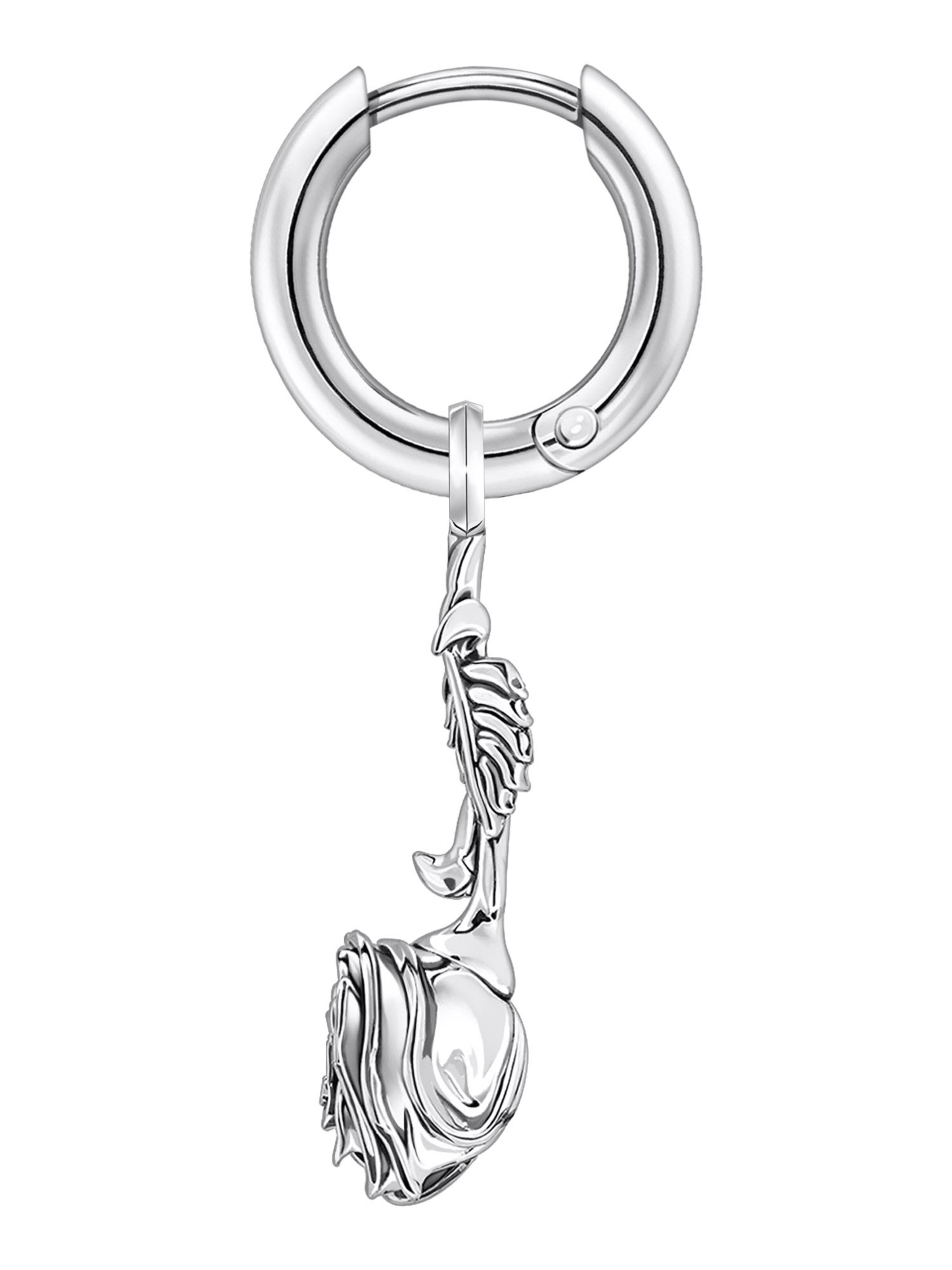 Thomas Sabo Einzel-Creole 'Midnight Rose' in Silber
