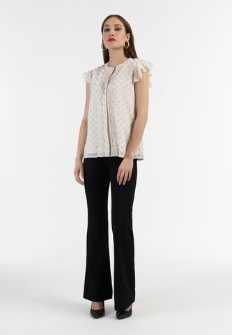Camicia da donna 'Minya' di faina in bianco