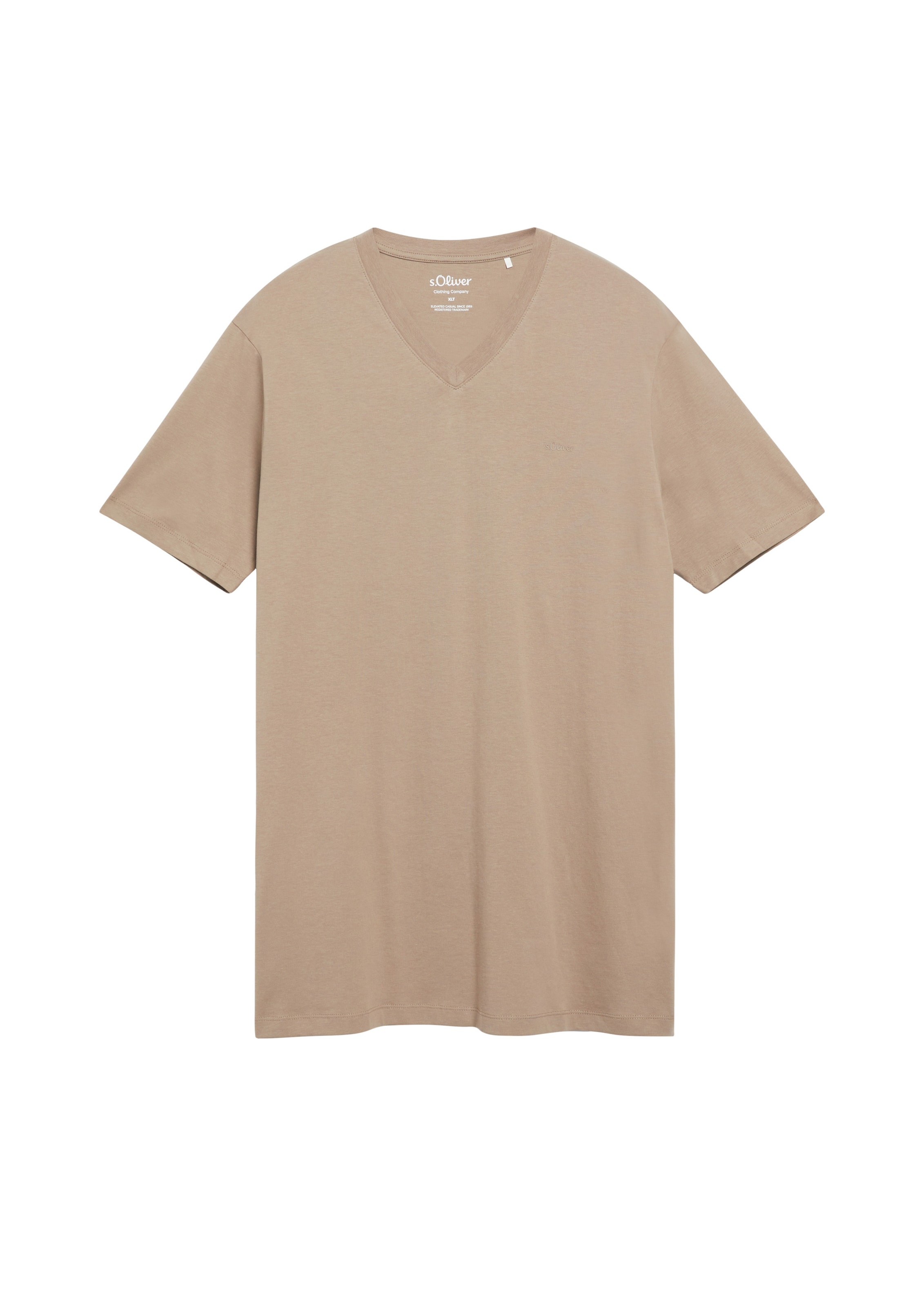 s.Oliver Men Big Sizes T-Shirt in Braun: Vorderseite