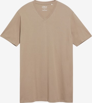 s.Oliver Men Big Sizes T-Shirt in Braun: Vorderseite