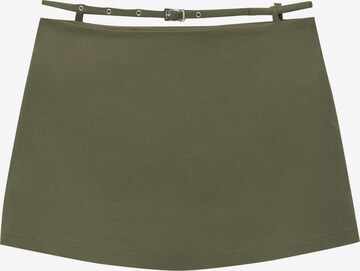 Pull&Bear Spódnica w kolorze zielony: przód