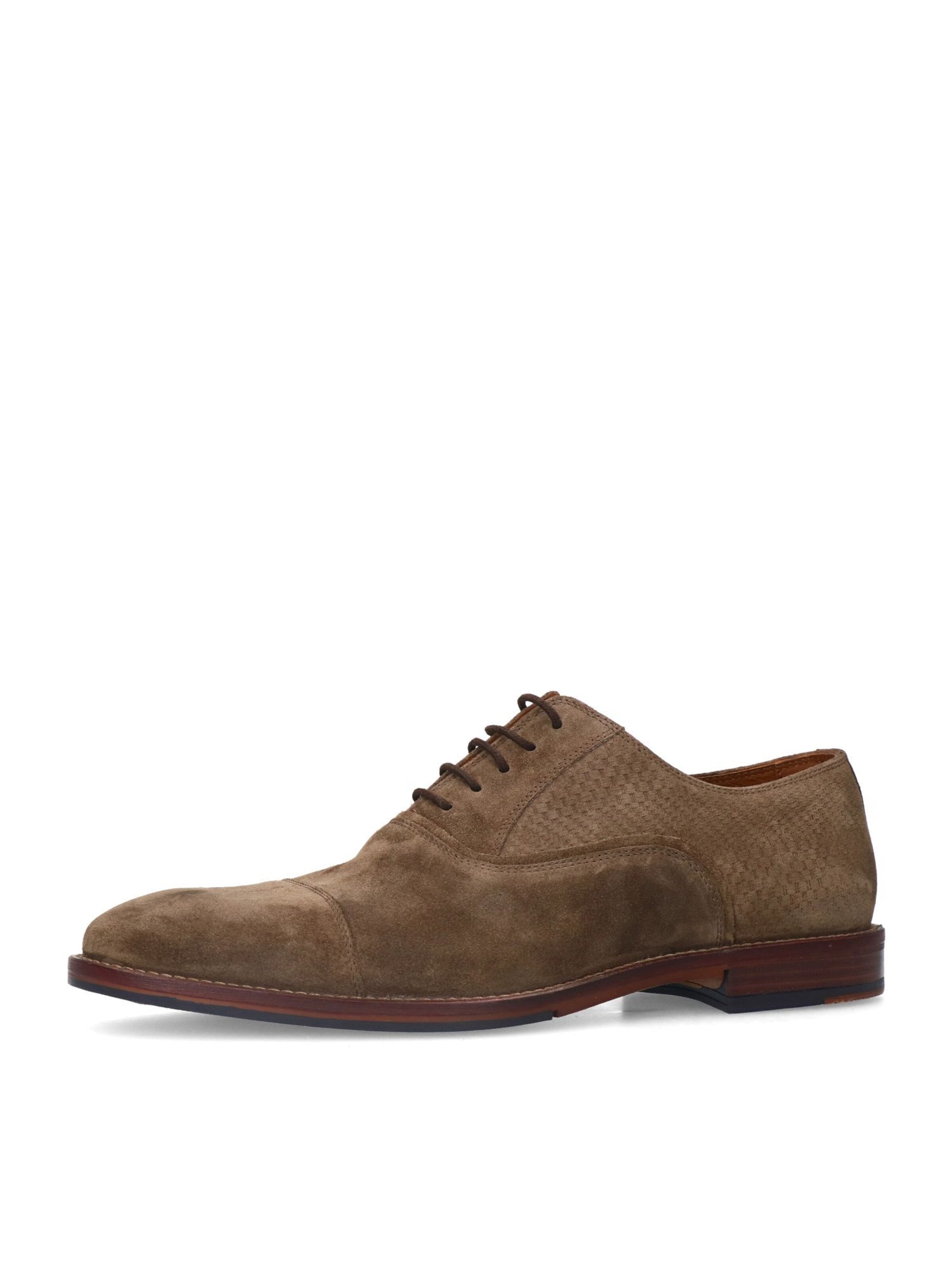 MANFIELD Lace-Up Shoes in Grey: front
