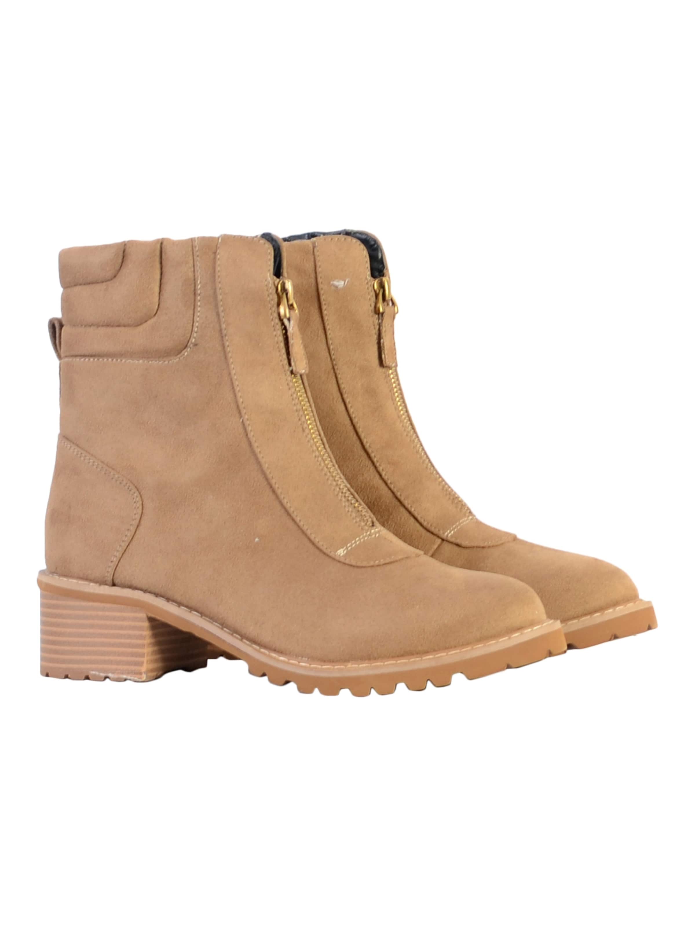 The Divine Factory Ankle boots 'Boot mit Reißverschluss' in Beige