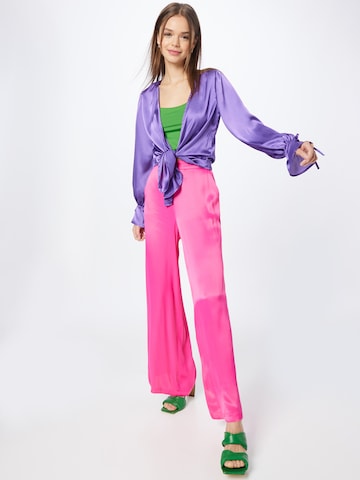 Wide leg Pantaloni di Warehouse in rosa