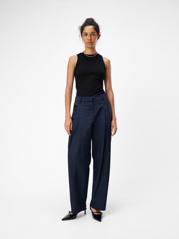 Wide Leg Pantalon à pince 'OBJDina' OBJECT en bleu