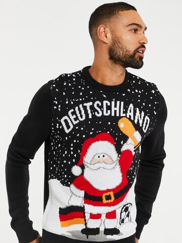 Threadbare Sweater 'Xmas' in Black