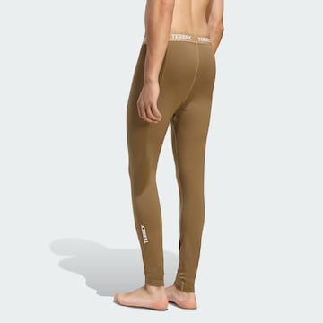 ADIDAS TERREXSkinny Hlače za vanjske uvjete - smeđa boja