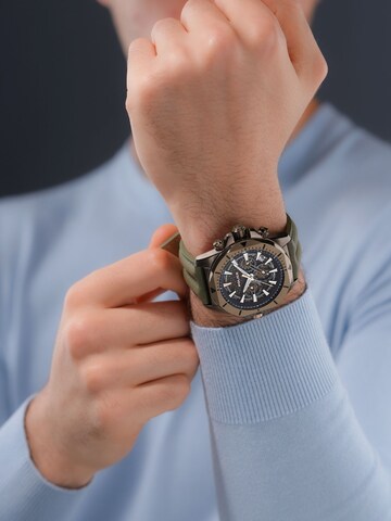 POLICE Analoog horloge 'Electrical' in Bruin: voorkant